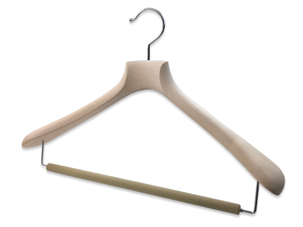 Fashion hangers covered in leather and fabric - Toscanini